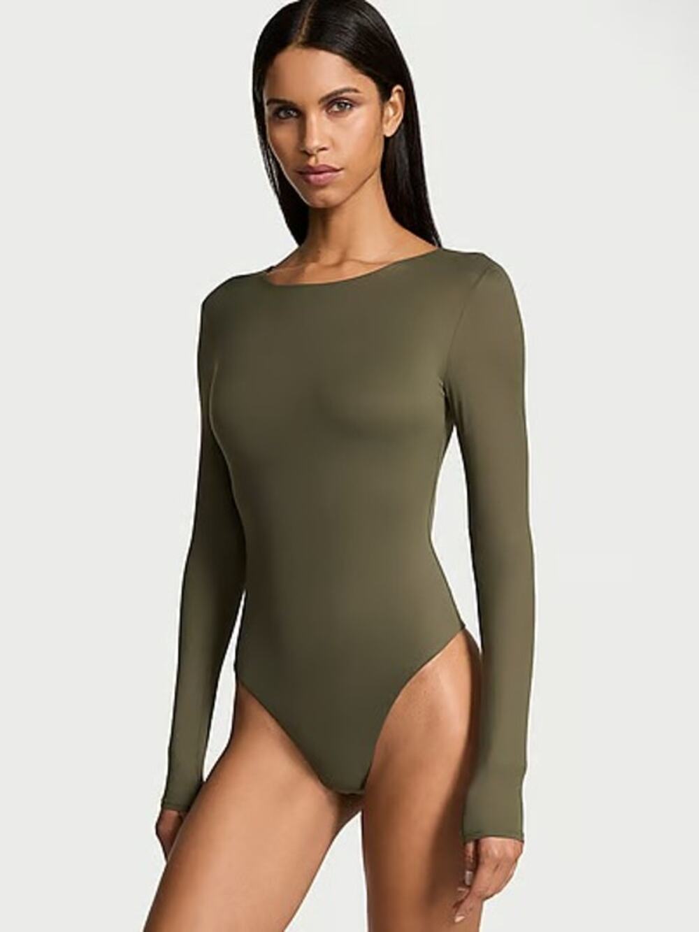 Victoria's Secret Bodywear byVictoria Green FeatherSoft Long-Sleeve Bodysuit XXL